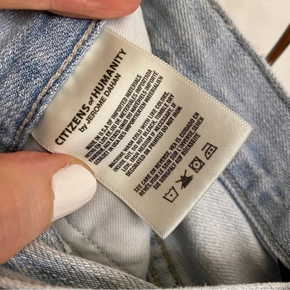 Citizens Of Humanity Cora Crop Relaxed Shadow Inseam Jeans Waist 27 Womens Small - Picture 13 of 16